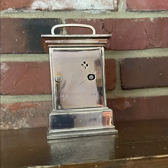 Elegant Silver Mantel Clock